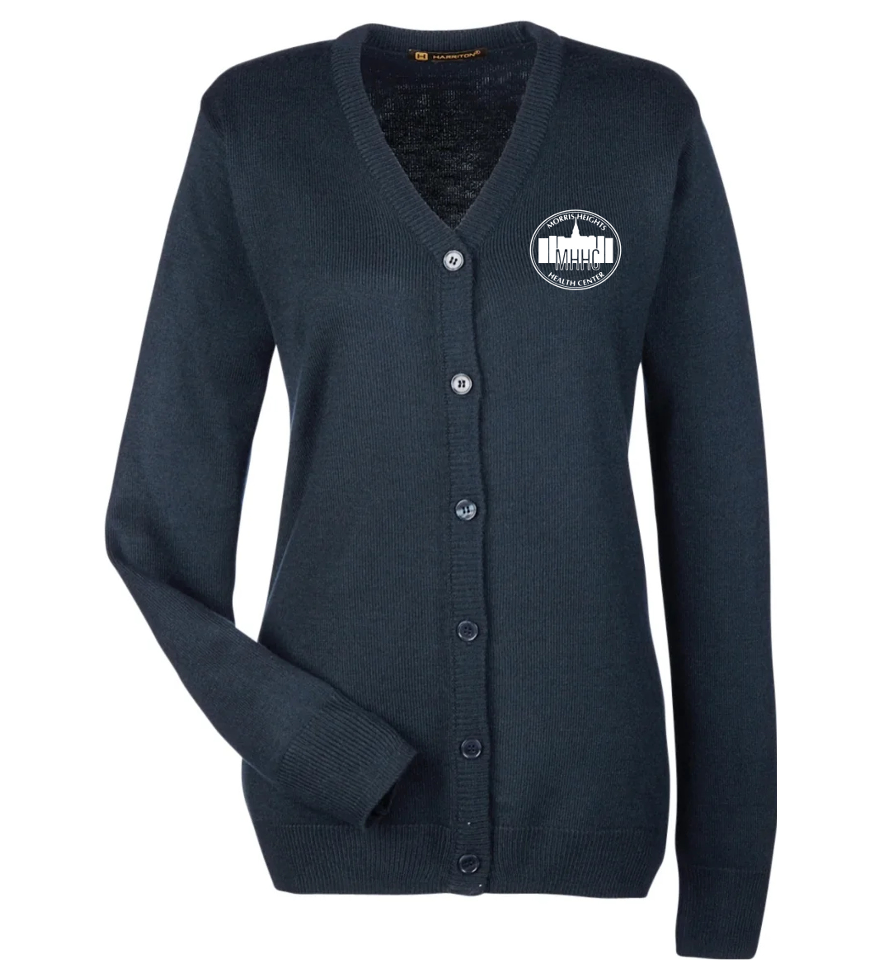 Harriton Ladies Pilbloc V-Neck Button Cardigan Sweater